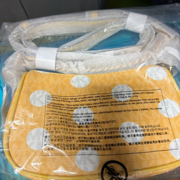 Michael Kors Yellow and White Polka Dot Crossbody Bag - Picture 4 of 9